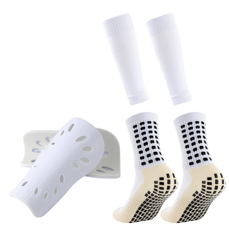 Set štitnika za noge za odrasle, preko koljena, za nogomet, muške i ženske, ljepljive, neklizajuće čarape_voghion.com