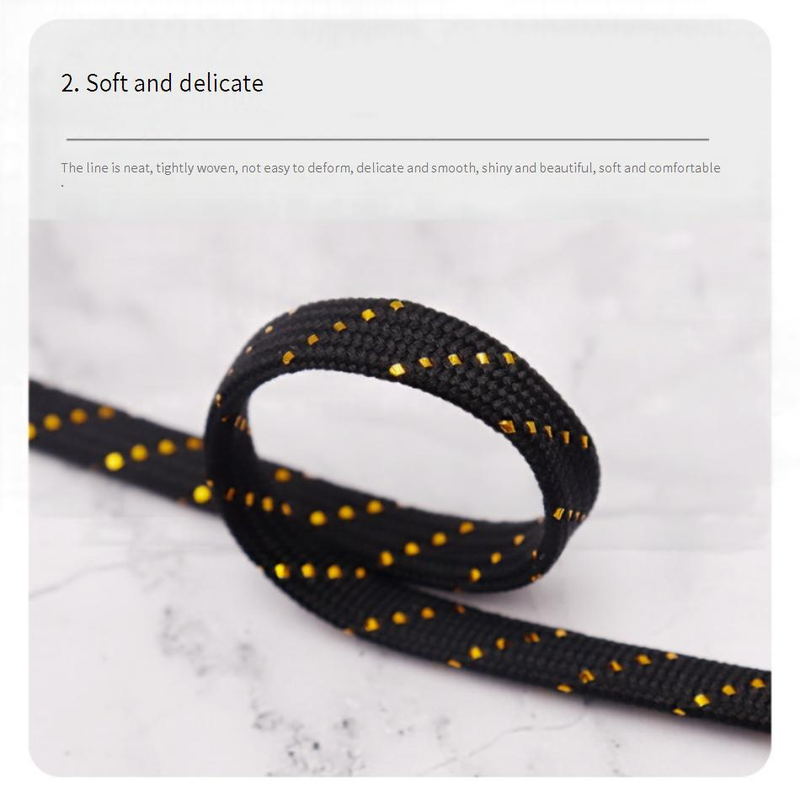 Single Twill Wire Polyester Flat LACES Small White Shoes Casual Board Shoe Rope_voghion.com