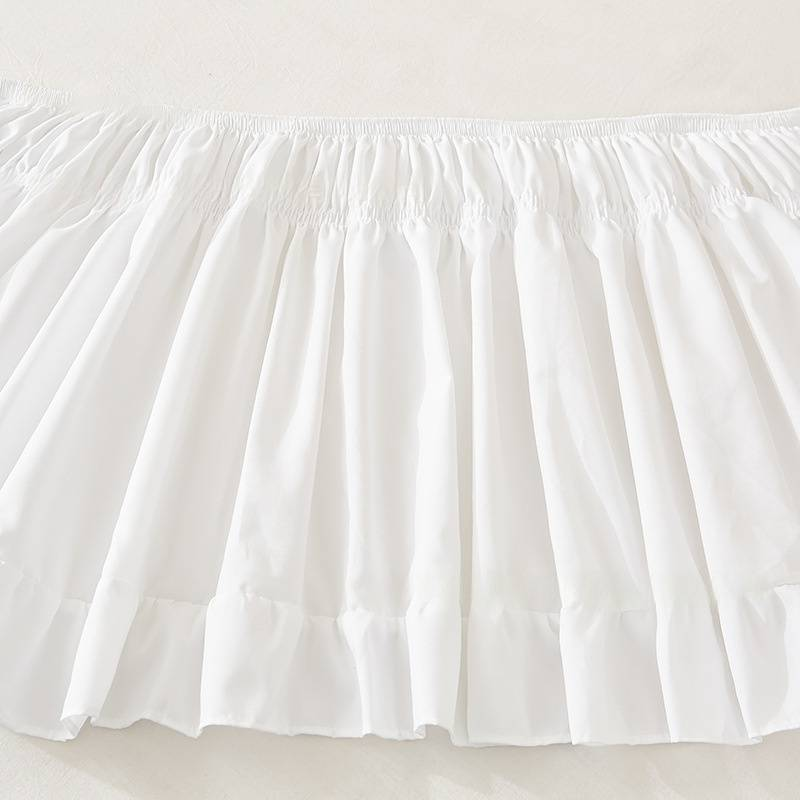 Gonna da letto avvolgente in tinta unita - Design elastico aderente con orlo arricciato (tessuto antipiega con tasche profonde per letto matrimoniale/king size)_voghion.com