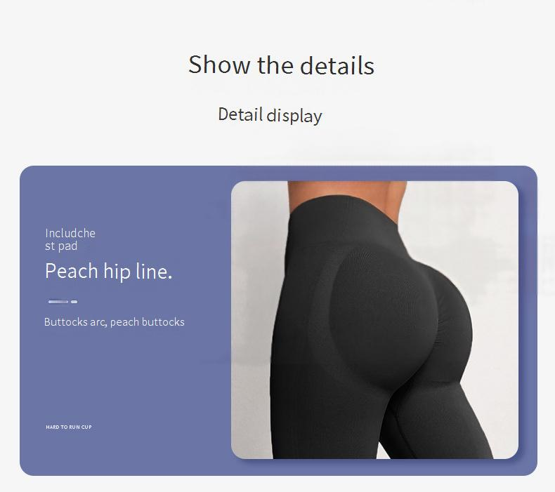 Damenbekleidung Hohe Taille Hüftheben Nahtlose Enge Schnelltrocknende Fitnesshose Oberbekleidung Laufsport Yogahose_voghion.com