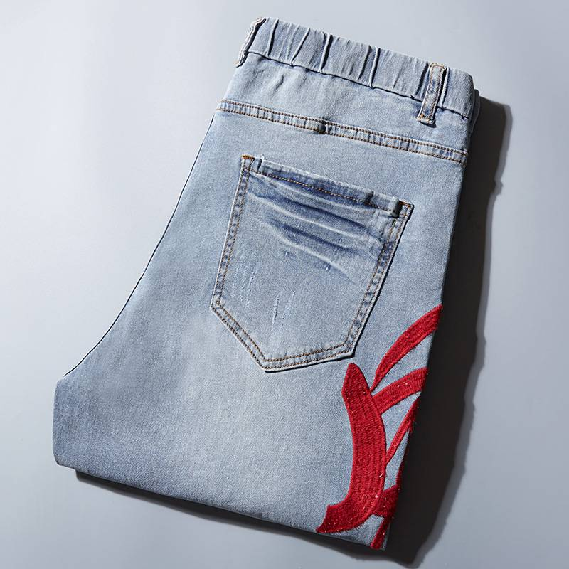 Men's Clothing Plus Size Men's Denim Shorts With Elastic Waist Loose And Comfortable Mid Waist Denim Shorts_voghion.com