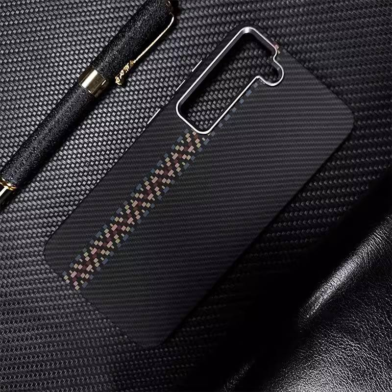 Magnetic Case For Samsung S25 Ultra/S24/S23 – Kevlar Texture, Glow In Dark, Full-Body Shockproof Cover With Strong Grip (12 Colors)_voghion.com