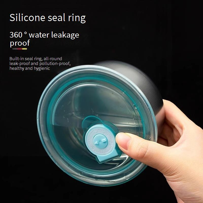 Contenitore per alimenti rotondo in acciaio inox con coperchio - Ermetico, adatto al microonde, portapranzo portatile per ufficio, picnic e preparazione pasti (confezione da 1)_voghion.com