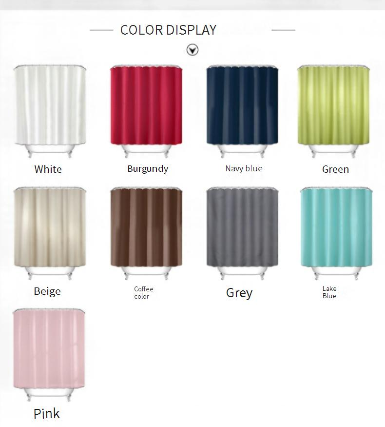 Waterproof L-Shaped Shower Curtain – Modern Solid Color Polyester, No-Drill Bathroom Partition (180x180cm/90x180cm)_voghion.com