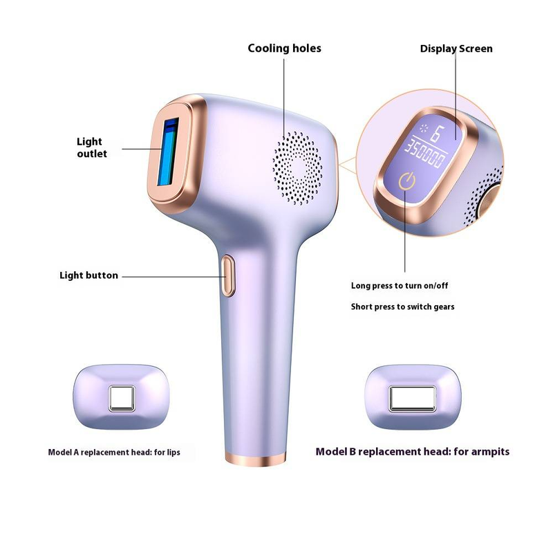 Dispositivo professionale per la depilazione laser IPL per donne e uomini - Uso su tutto il corpo con funzione di raffreddamento a ghiaccio - Indolore ed efficace a casa_voghion.com