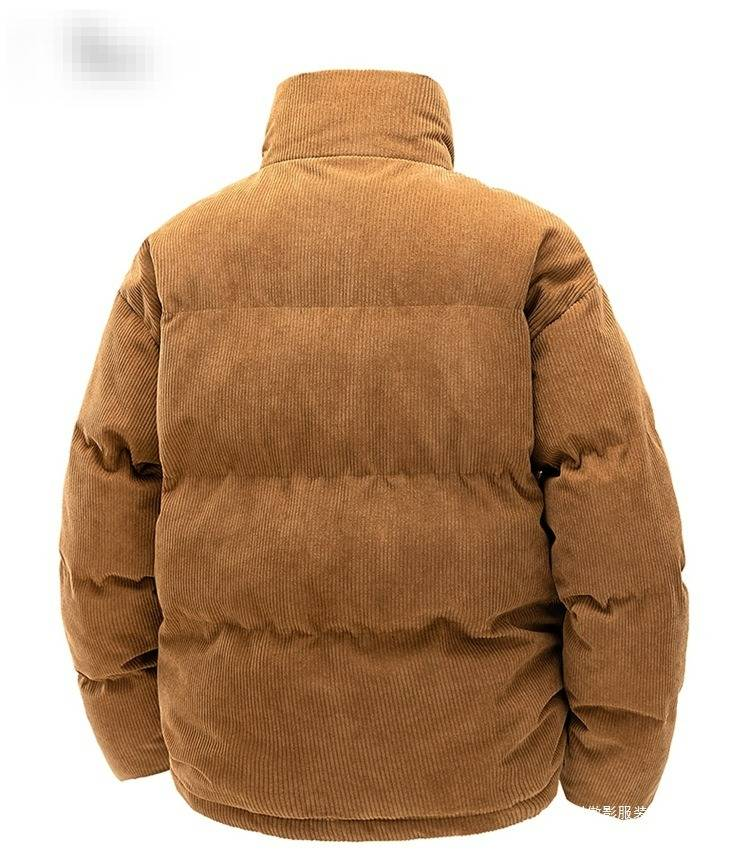 Stand Collar Cotton Jacket Men's Winter Windproof Plus Velvet Thickened Cotton Jacket Couple Thickened Corduroy High Quality_voghion.com