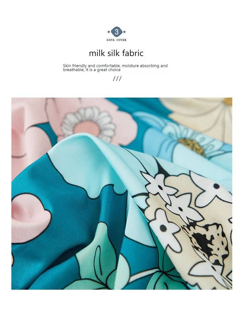 Housse de canapé élastique universelle antidérapante - Housse extensible pour canapés sectionnels, motifs floraux et unis, installation facile_voghion.com