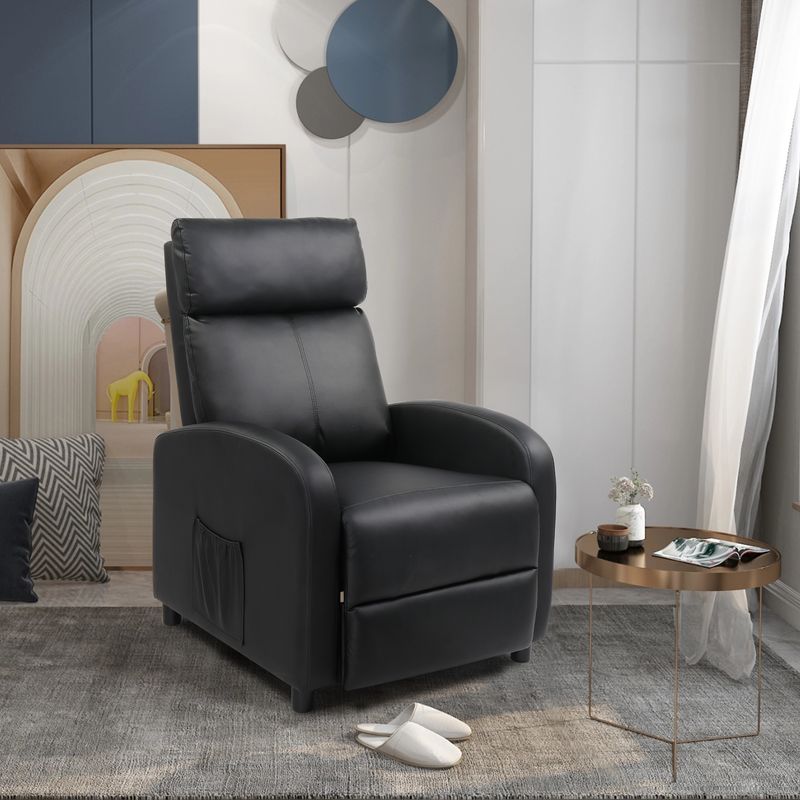 Fauteuil inclinable électrique pour salon, home cinéma, en cuir PU, avec massage et chaleur. Canapé-lit de massage._voghion.com