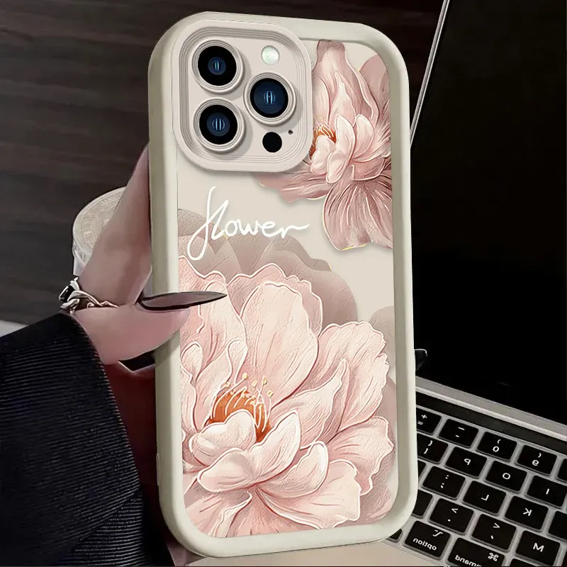 Beautiful Lotus Flower Case For IPhone 16 15 14 13 12 11 Pro Max X XS X S Max XR SE 2020 7 8 Plus Printing Soft Silicone Cover_voghion.com
