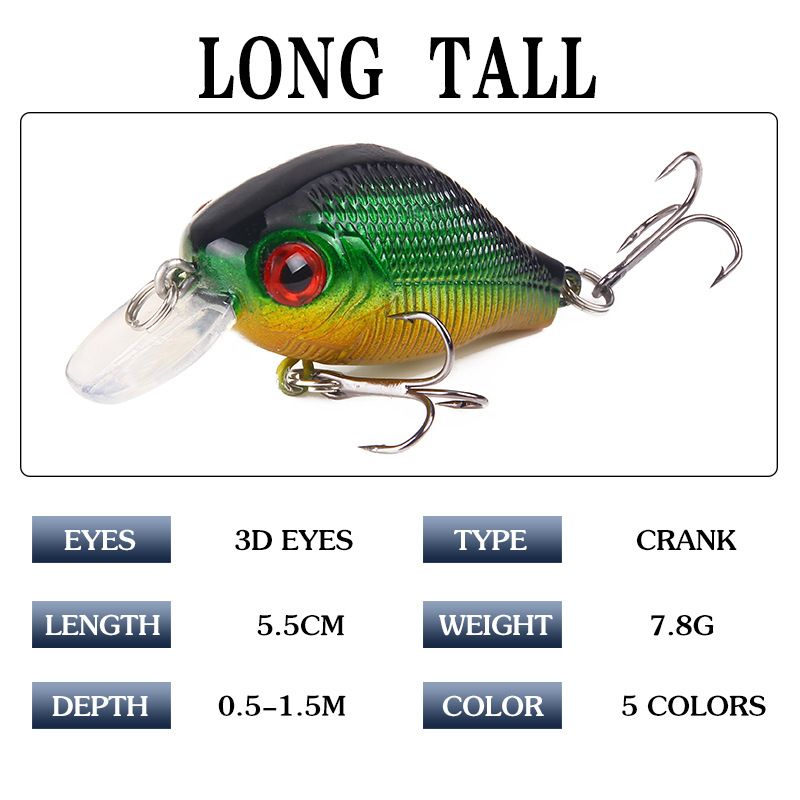 Rock Little Fat Guy Lure High Carbon Steel Treble Hook Floating Water Simulation Bait Fishing Gear Supplies_voghion.com