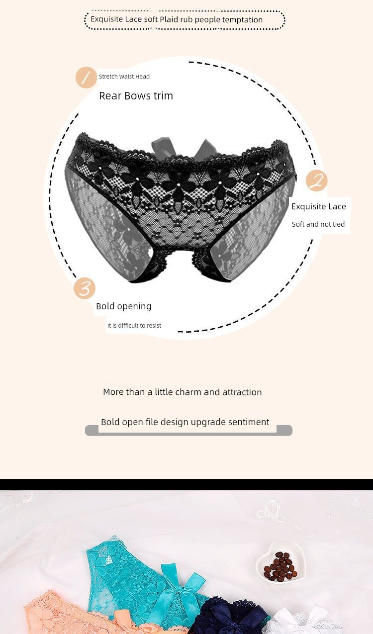 2024 Neuankömmling Sexy Passion Temptation Mitternachtszauber Durchsichtige Spitze Plus Size Open-End-Unterwäsche T-förmiges Höschen_voghion.com