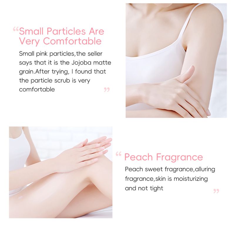 Kit di strumenti per il trucco Scrub corpo leggero alla pesca 8 g Deterge i pori Esfoliazione corpo Prodotti per la cura della pelle FDA_voghion.com
