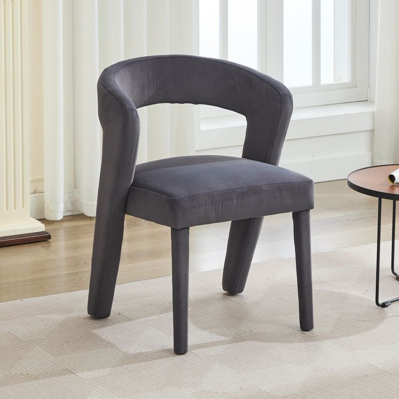 Neuheit Sessel, Loungesessel, Polsterstühle, Einzelsofa, Wannenstuhl, Einzelner Stuhl, 59x60x79 Cm, Samt, Tragfähigkeit 150 Kg, Grau_voghion.com