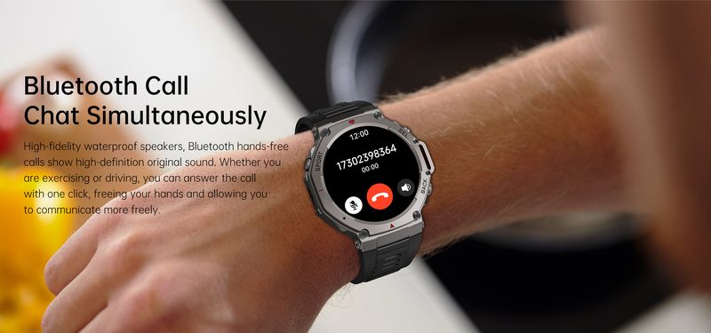 DM58 Smart Watch With GPS, Bluetooth Calling, AMOLED Display, 30m Waterproof, Heart Rate Monitor For Outdoor Sports & Daily Use_voghion.com