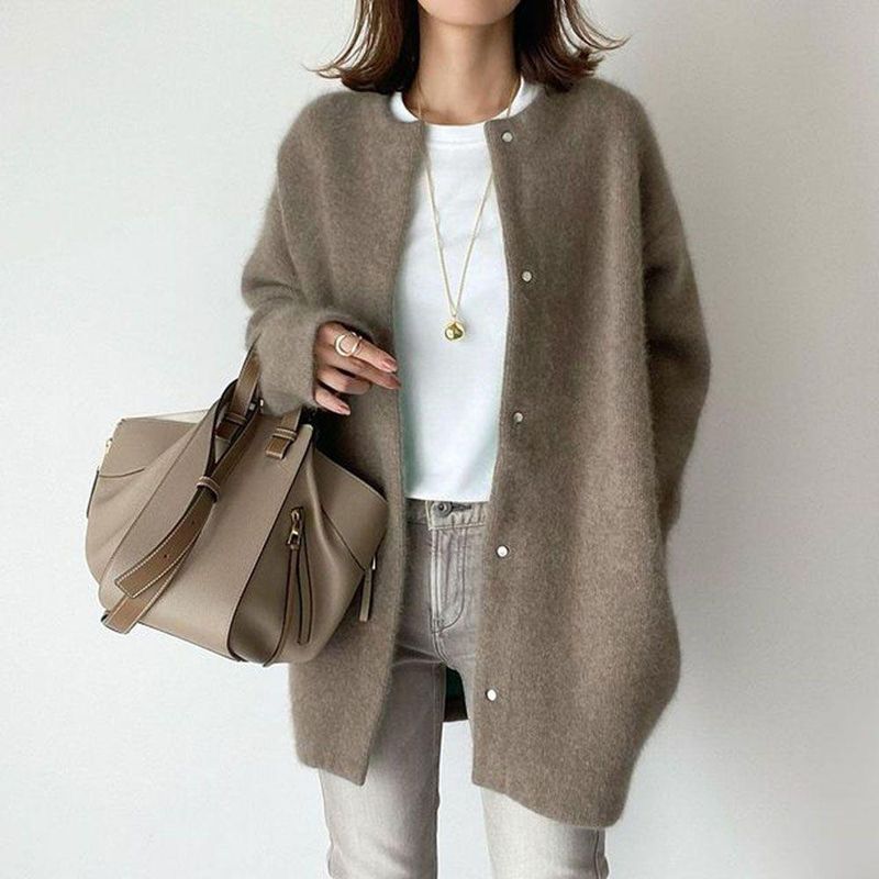 Oversize-Strickmantel für Damen – weicher und warmer Langarm-Cardigan mit Reverskragen, 7 schicke Farben, vielseitiges Lagenstück für Herbst und Winter_voghion.com