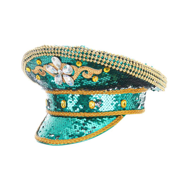 Chapeau de performance à large bord pour discothèque, thème de bar cosplay, punk, rivet, fan de l'armée_voghion.com