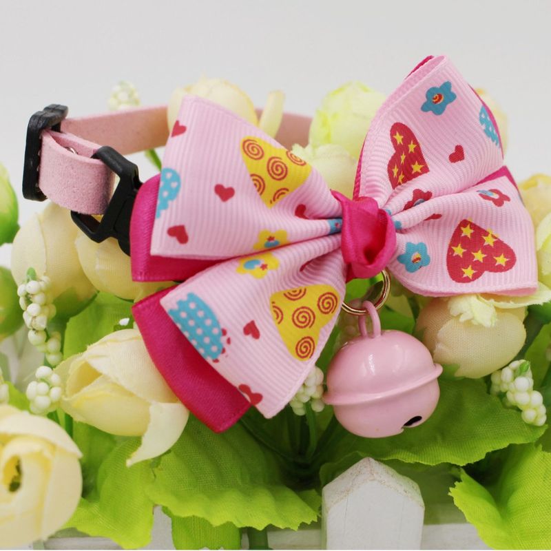 Papillon in velluto coreano, collare per animali domestici, regolabile, accessori fatti a mano con fiocco per cani_voghion.com
