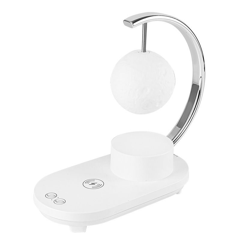 Cross-border Multifunctional Smart Wireless Charging Student Dormitory Small Moon Table Lamp Bluetooth Speaker_voghion.com