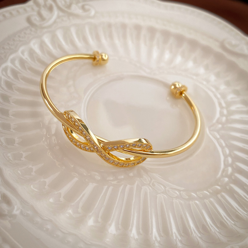 Valentine's Day hot bow open bracelet French high-grade temperament bracelet simple fashion hand accessories_voghion.com