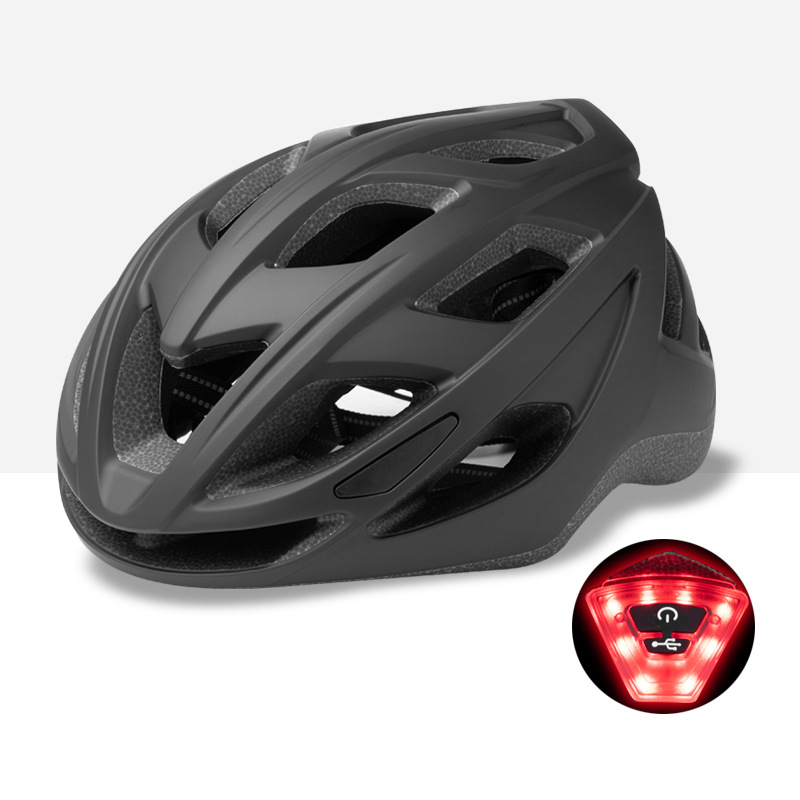 Bicycle Helmet Integrated Shape Road Mountain Bike Outdoor Riding Sports Helmet With Taillight Safety Helmet Outdoor Breathable_voghion.com