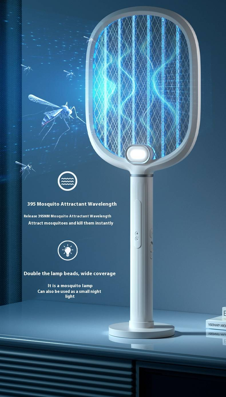 Rechargeable Mosquito Killer - 2-in-1 Electric Zapper With UV Light For Home Use (4000V Powerful, Foldable Design, Child-Safe)_voghion.com