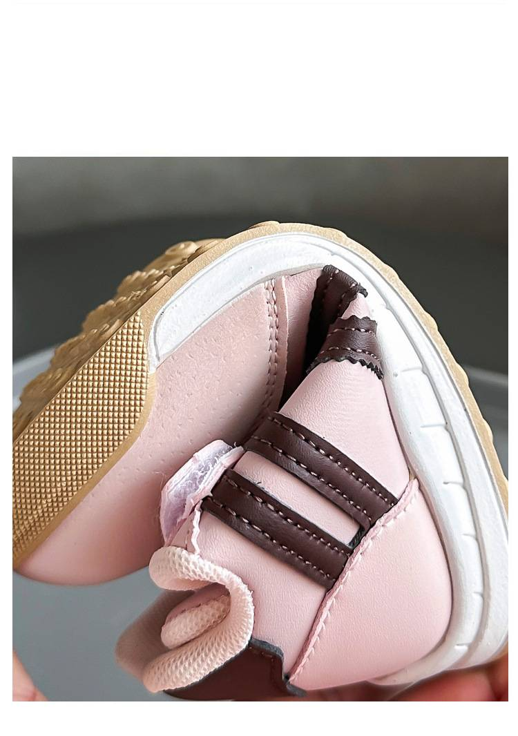 Sneakers casual per bambine e mamme con suola morbida, scarpe basse in tela per bambini, scarpe scolastiche leggere e comode (cachi/rosa/nero)_voghion.com