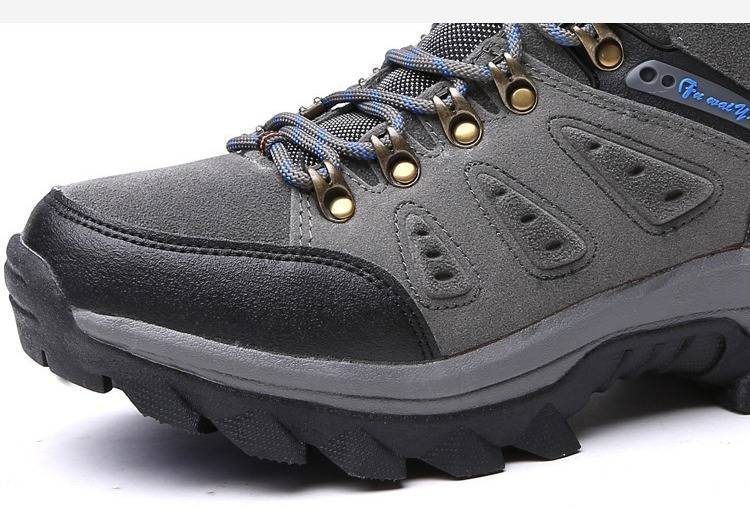 Scarpe da trekking invernali da uomo e da donna con fodera in caldo pile, scarponi alti da esterno per trekking e campeggio, suola in gomma antiscivolo_voghion.com