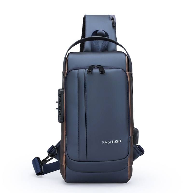 Borsa da petto per ciclismo urbano - Borsa a tracolla antifurto per uomo, borsa a tracolla leggera in nylon traspirante con blocco password_voghion.com