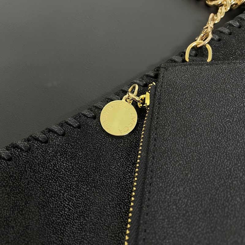 Stella Mccarey Falabella Große Einkaufstasche Designertasche Damen Schwarz Einkaufskette Taschen Geldbörse Messenger Leder Handtaschen_voghion.com