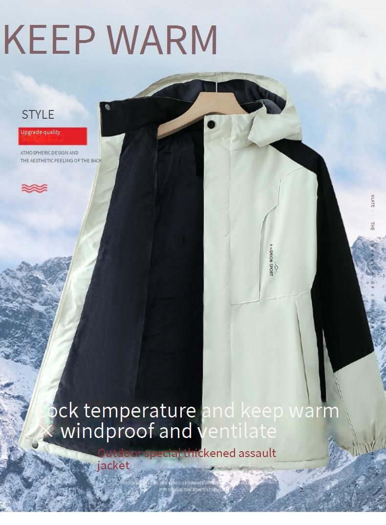 Giacca invernale unisex resistente – Giacca a vento impermeabile foderata in pile per lavori all'aperto e sport estremi (XL-6XL, 5 colori)_voghion.com