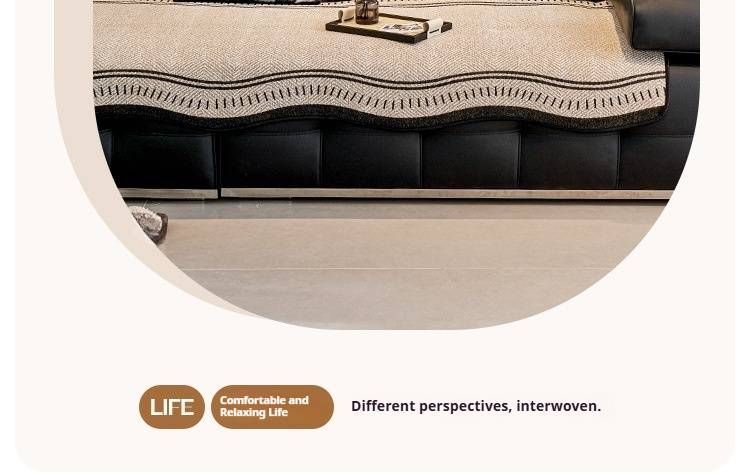 Chenille Wave-Pattern Sofa Cushion – Customizable Non-Slip Seat Pad For Modular Sectionals (Luxury Textured Design)_voghion.com