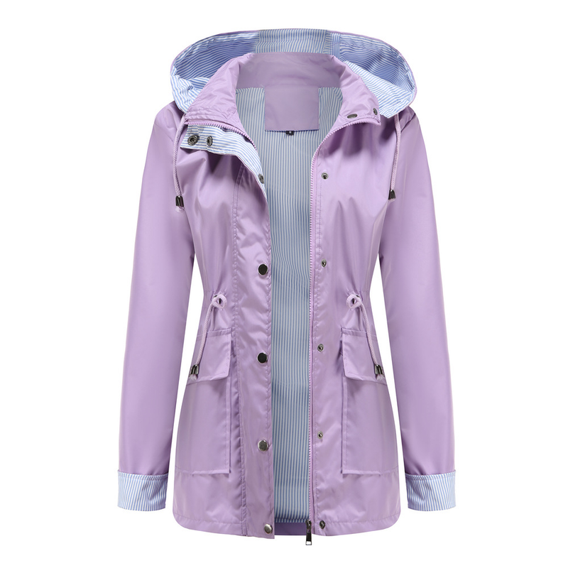 Damenbekleidung neue Herbst- und Winterjacke mit abnehmbarer Kapuze, Windjacke für Damen, große Damenjacke, Regenmantel_voghion.com