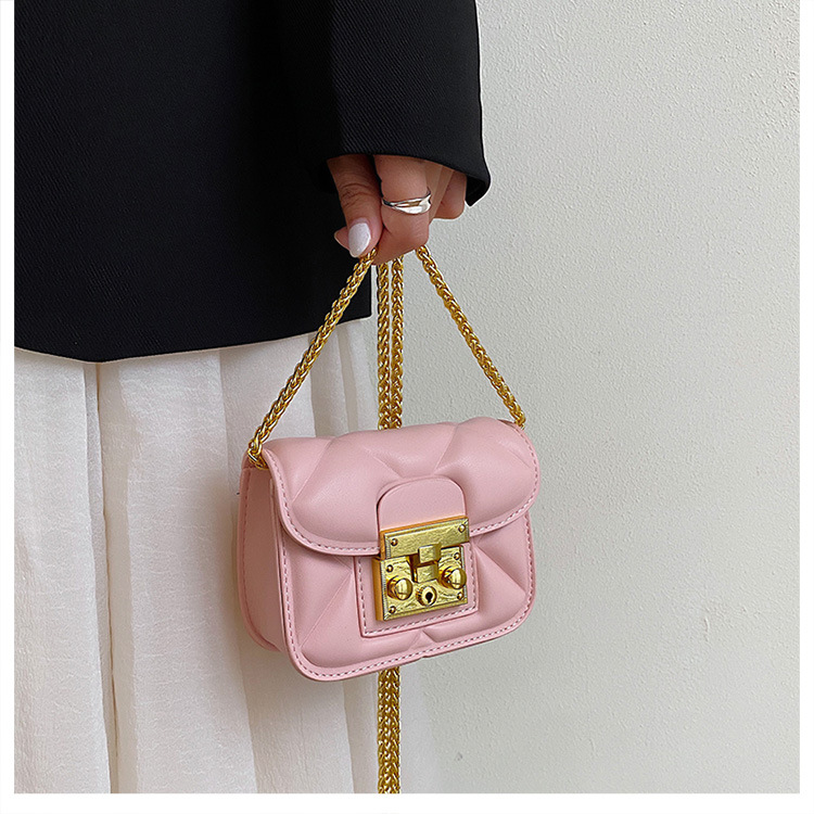 Mini borsa obliqua a rombo 2023 versione coreana personalità semplice naso di maiale borsa piccola borsa rossetto da donna di fascia alta_voghion.com