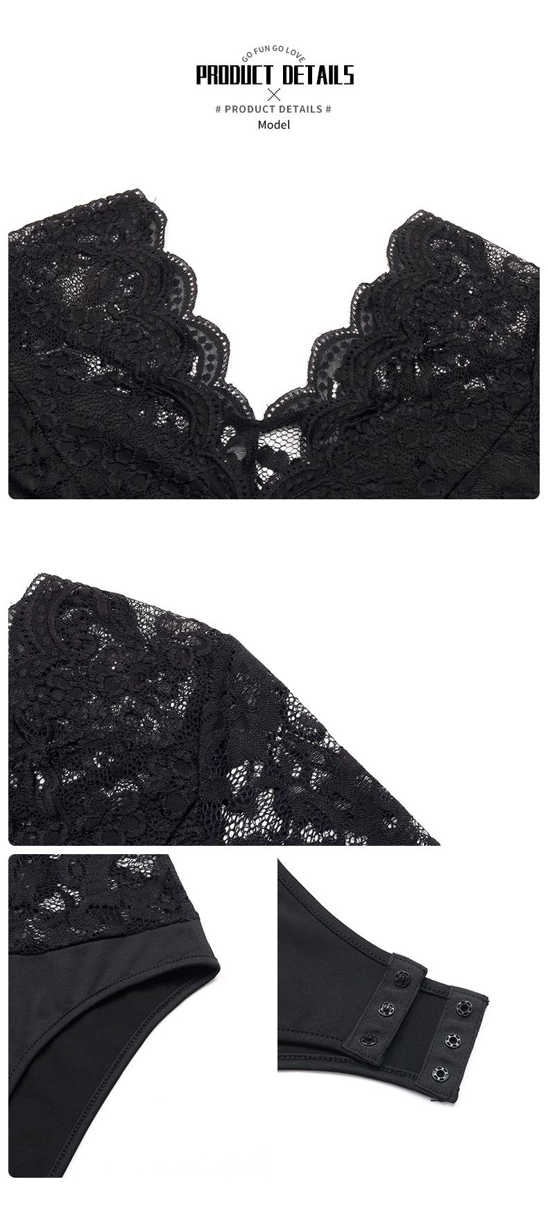 Sexy Elegant Lace Bodysuit With Long Sleeves_voghion.com
