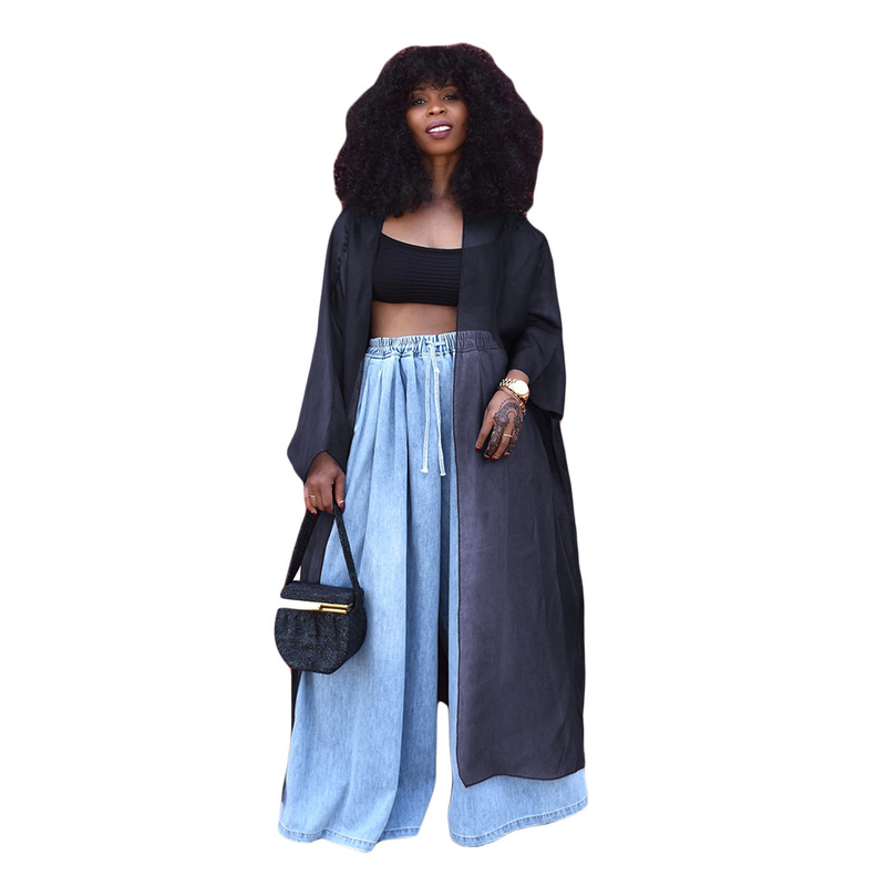 DY6919 Women's New Fashionable Elegant Mesh Transparent Versatile Long Loose Cardigan Jacket_voghion.com