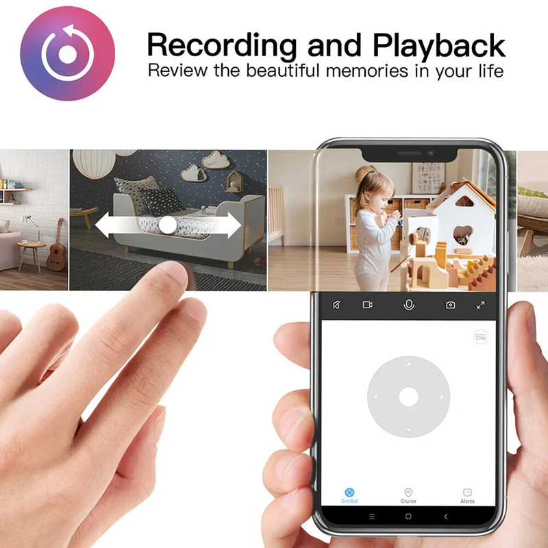 3MP Tuya Mini Babymonitor Smart Life Hjemmesikkerhet Trådløs Toveis Lyd Bevegelsesdeteksjon Nettverkskamera_voghion.com