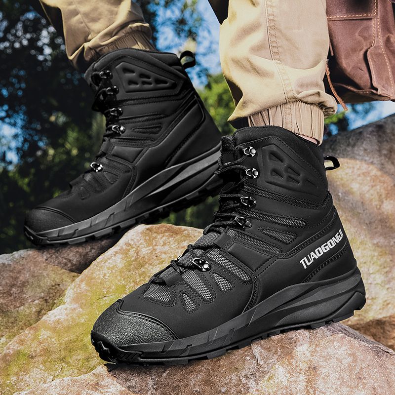 Herren Outdoor-Kletterschuhe Wanderstiefel Rutschfeste, verschleißfeste, wasserdichte, atmungsaktive Sportstiefel in großer Größe_voghion.com