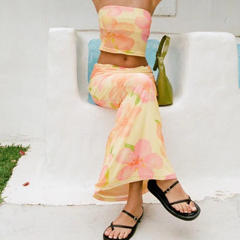 2025 New Fashion Damen Trägerloses Zweiteiliges Set Kleid_voghion.com