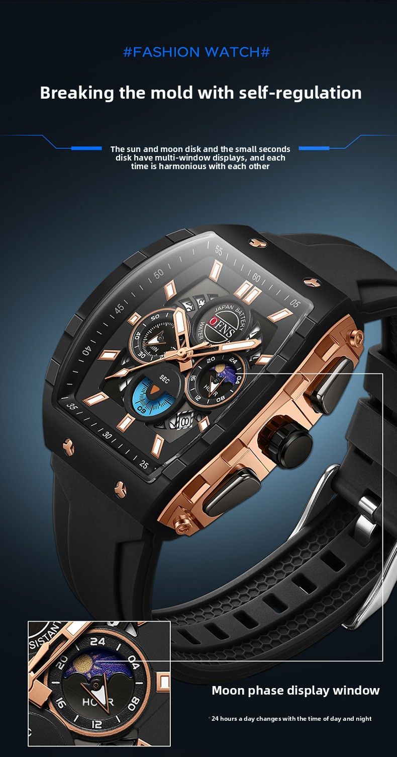 OFNS Cross-Border Hot-Selling Wristwa Multi-Function Chronograph Three-Eye Six-Hand Quartz Calendar Business Men's_voghion.com