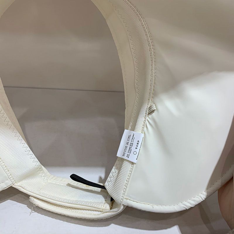 Summer Seersucker Pleated Sun Protection Sun Hat Women's Hat UV Protection Foldable Versatile Elegant Empty Top Sun Hat_voghion.com