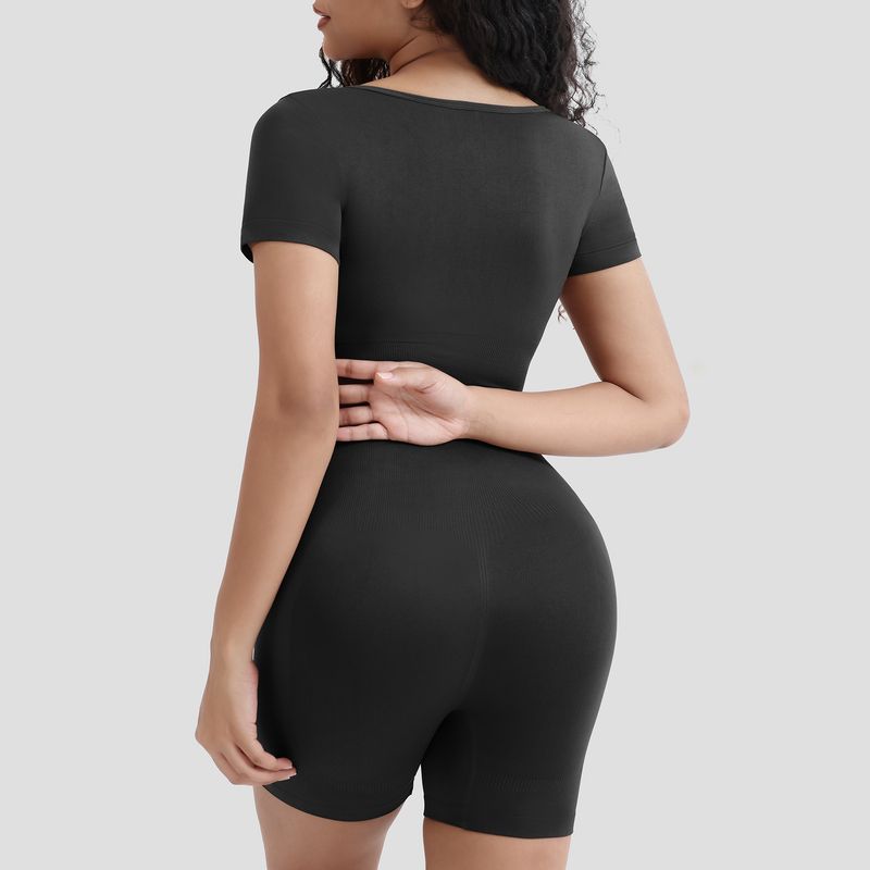 body shaping jumpsuit for women body shaping waist short sleeved jumpsuit seamless hot girl jumpsuit jumpsuit_voghion.com