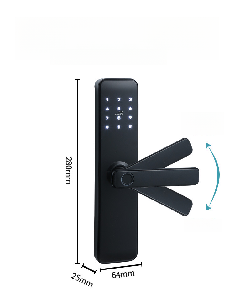 Appartement Hotel Kaart Slot App Afstandsbediening Intelligente Vingerafdruk Slot Houten Deur Bluetooth TTlock Vingerafdruk Slot_voghion.com