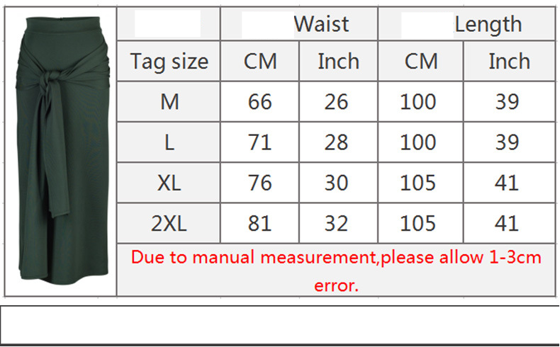 Women's lace-up solid color wrap hip skirt_voghion.com