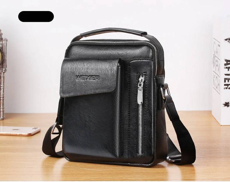 Schoudertassen voor heren Crossbodytas Multifunctionele handtassen voor heren Capaciteit PU-leren tas voor mannelijke messengertassen Tote Bag_voghion.com
