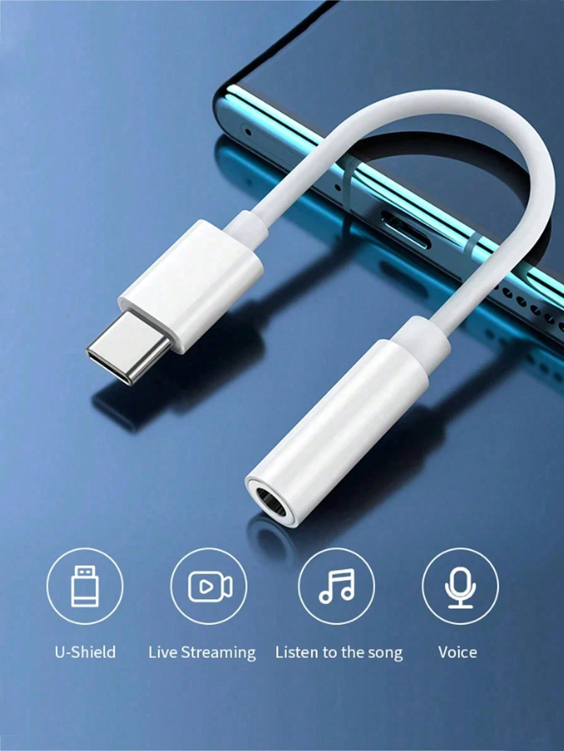 USB Type C To 3.5mm Female Headphone Jack Adapter,USB C To Aux Audio Dongle Cable Cord Compatible,Usb C Male To 3.5mm_voghion.com
