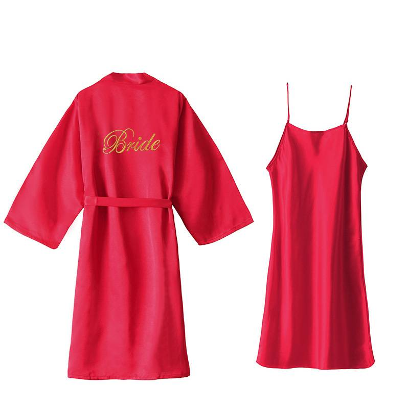 Camicia da notte lunga da uomo, primaverile ed estiva, in seta ricamata, da sposa, damigella d'onore, da sposa_voghion.com