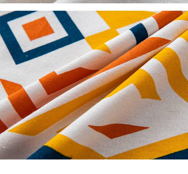 Moderne Leinenvorhänge – mehrfarbiger Kreisdruck, halbtransparente Vorhänge (Wohnzimmer, Schlafzimmer, Büro, 6 Größen, 80 % Leinen, minimalistischer Boho-Stil)_voghion.com