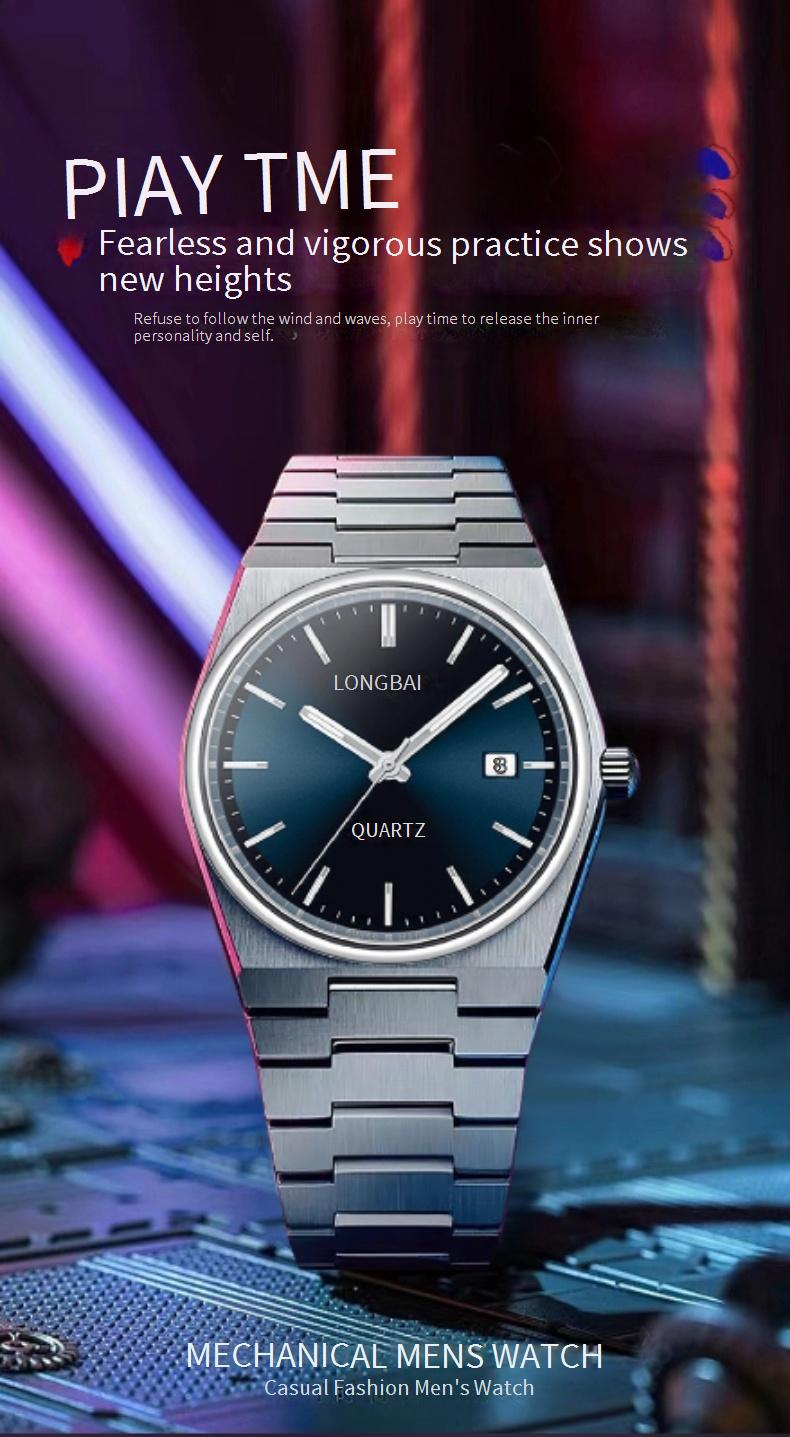 Relógio masculino de alta qualidade, autêntico, moderno, à prova d'água, com calendário luminoso, mostrador grande, relógio de quartzo, não mecânico, relógio masculino, promoção imperdível_voghion.com