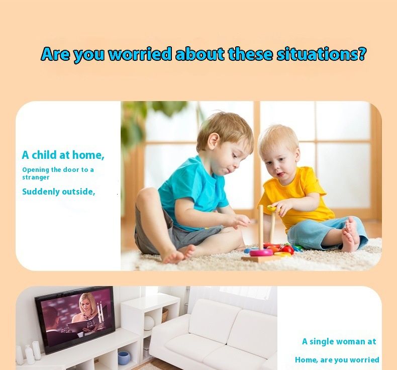 Campanello video intelligente con telecamera 480P, WiFi 2.4G, audio bidirezionale e visione notturna, campanello wireless ricaricabile per la sicurezza domestica_voghion.com