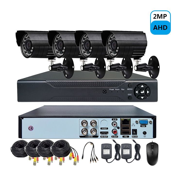 HD Nachtzicht AHD DVR Kit Bekabelde Set Surveillance Recorder Waterdichte Bullet Camera_voghion.com